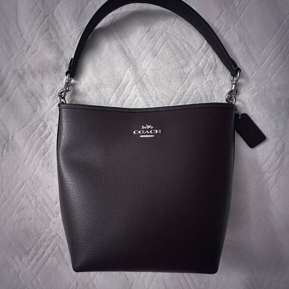 Coach City Large Bucket Bag in a dark brown pebbled leather - Picture 4 of 8